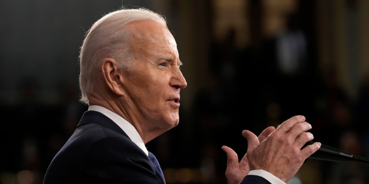 IMage: President Joe Biden delivers the State of the Union address at the Capitol on Feb. 7, 2023.