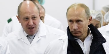 Yevgeny Prigozhin and Russian President Vladimir Putin